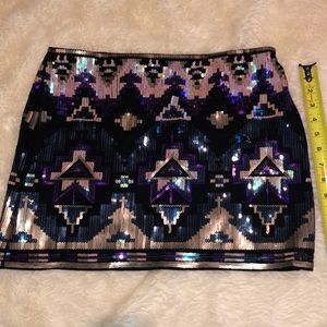 Express sequin skirt